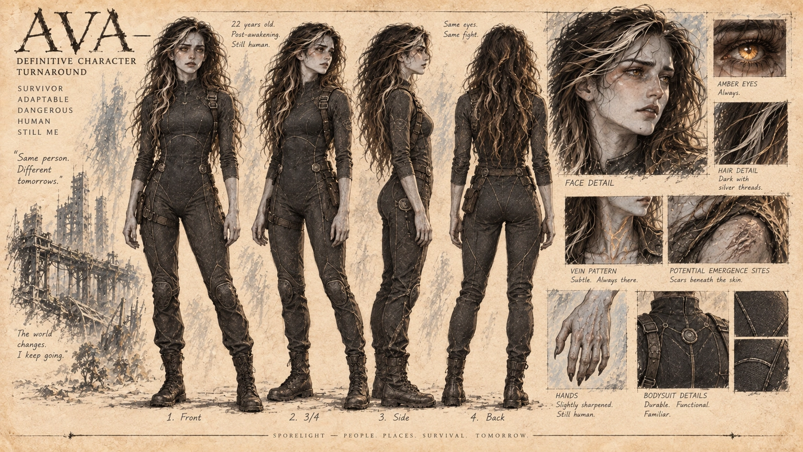 Ava character turnaround