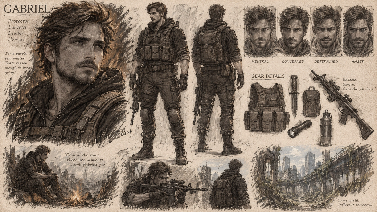 Gabriel character sheet