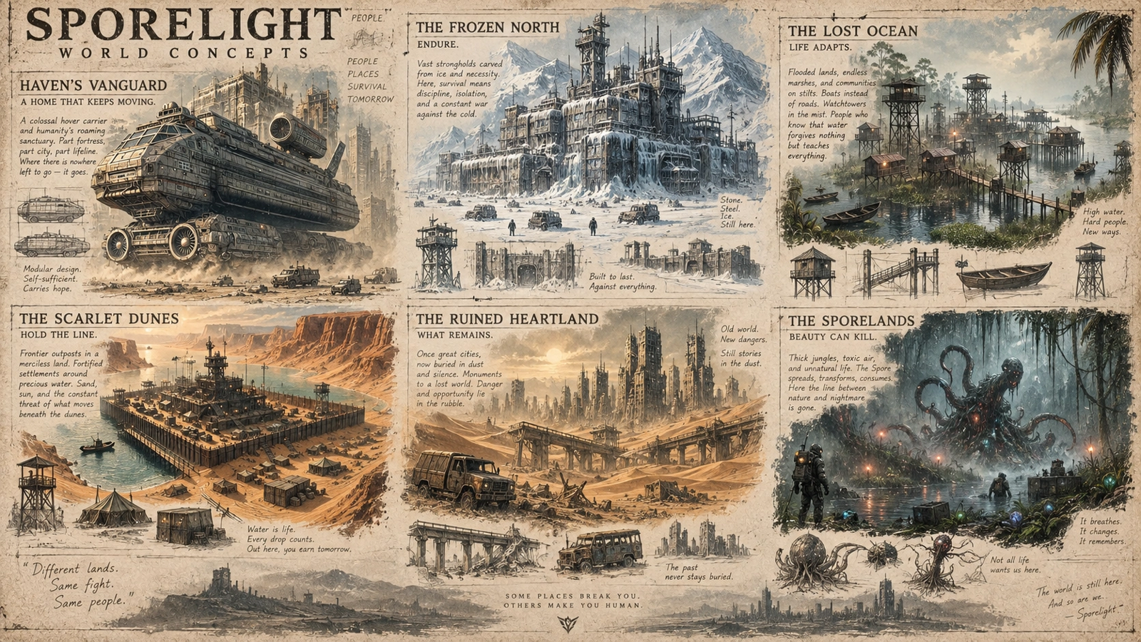 Sporelight world concepts