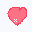 A pixelated heart doodle.